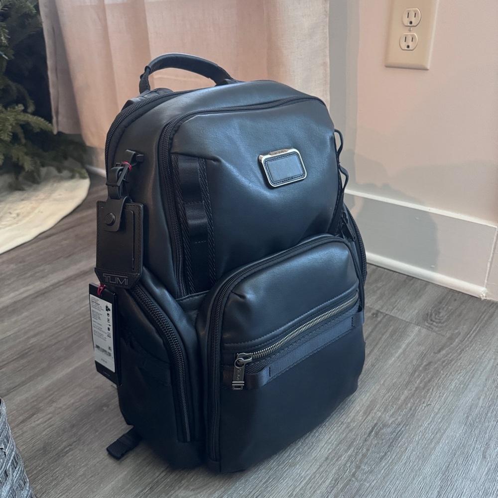 Authentic TUMI Alpha Search Leather Backpack - image 1